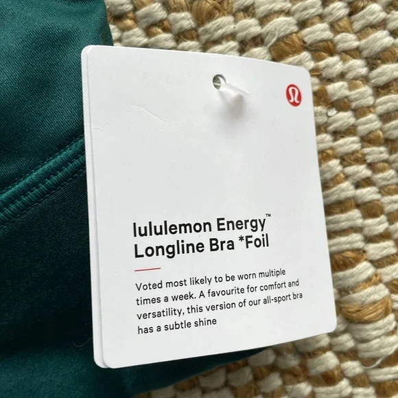 NEW Lululemon Energy Longline Bra *Medium Support, B-D Cups Foil
Storm Teal - Picture 4 of 6